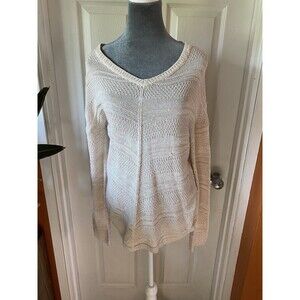 Maurice’s Sweater Women’s Large Pink Knit Pullover Long Sleeve V Neck